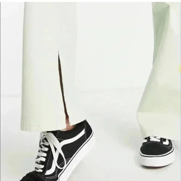 Asos maternity green flared pants jeans 4 spring summer open slit pants - Picture 9 of 9